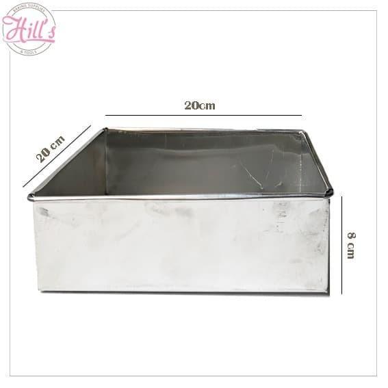 LOYANG KOTAK 20x20 cm TINGGI 8 cm ALUMINIUM / LOYANG KOTAK 20x20x8 / 20 x 20 x 8 CM