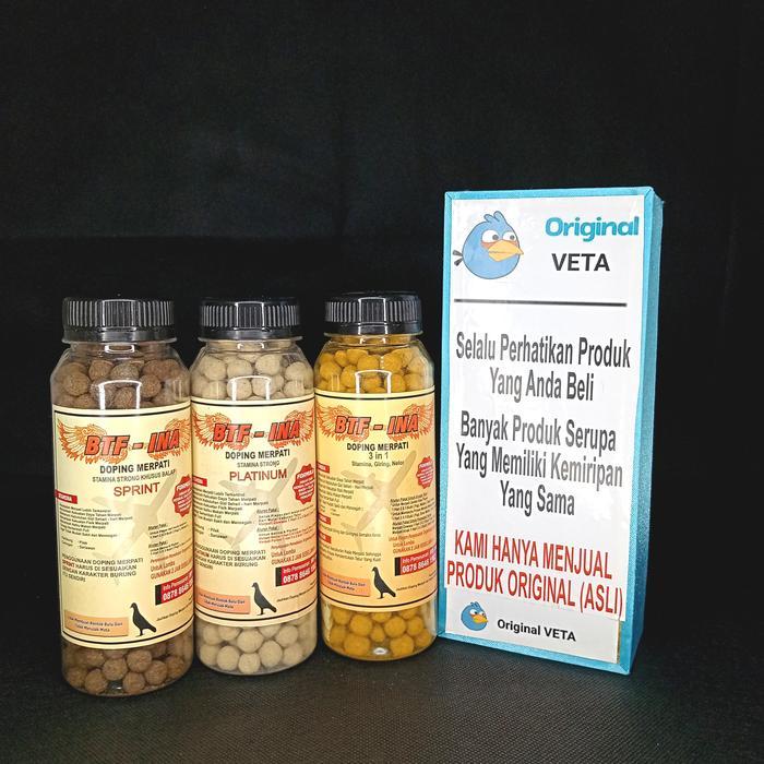 BTF INA DOPING MERPATI STAMINA STRONG PLATINUM, SPRINT, 3 IN 1 VITAMIN