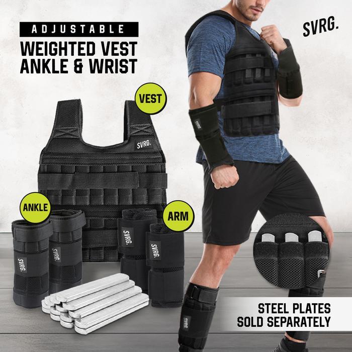 READY Svarga Adjustable Weighted Vest - Wrist & Ankle Weight - Rompi Beban