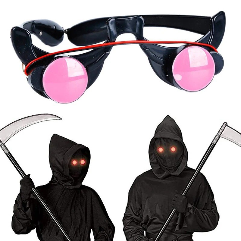 Halloween Light-Up Led Eyewear Anime Role Playing Pro Funny Novelty Es Red Eyes Cosplay Masquerade