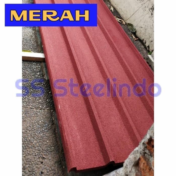 Atap Baja Ringan Spandex / Spandek/ Spandeck Pasir Merah 0,35 Mm Full