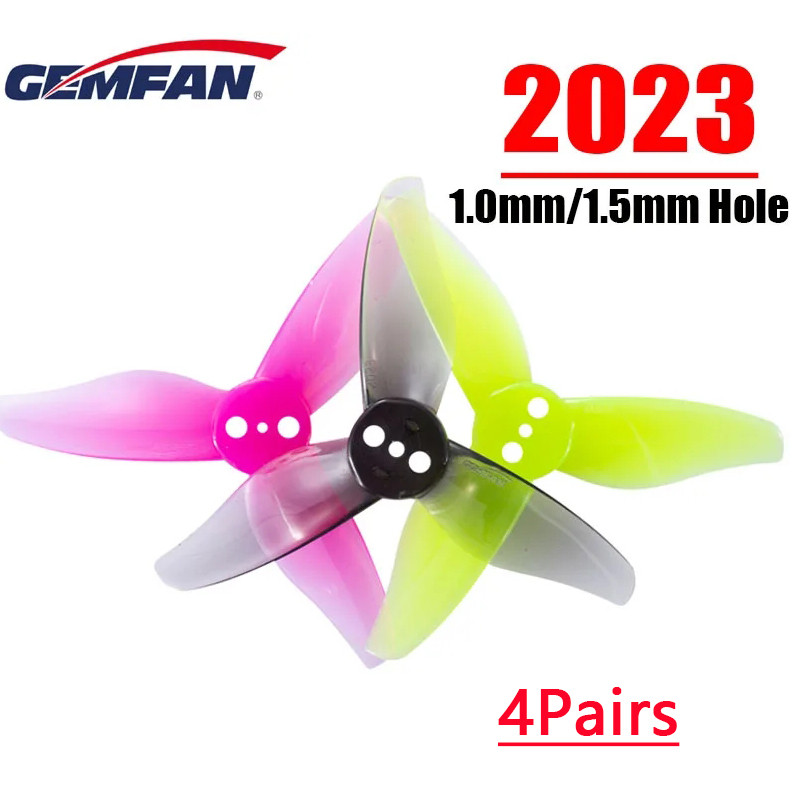 4Pairs Gemfan Hurricane 2023 3-Blade 2 Inch Propeller 3 Holes 1.0Mm/1.5Mm Center Hole Diameter For
