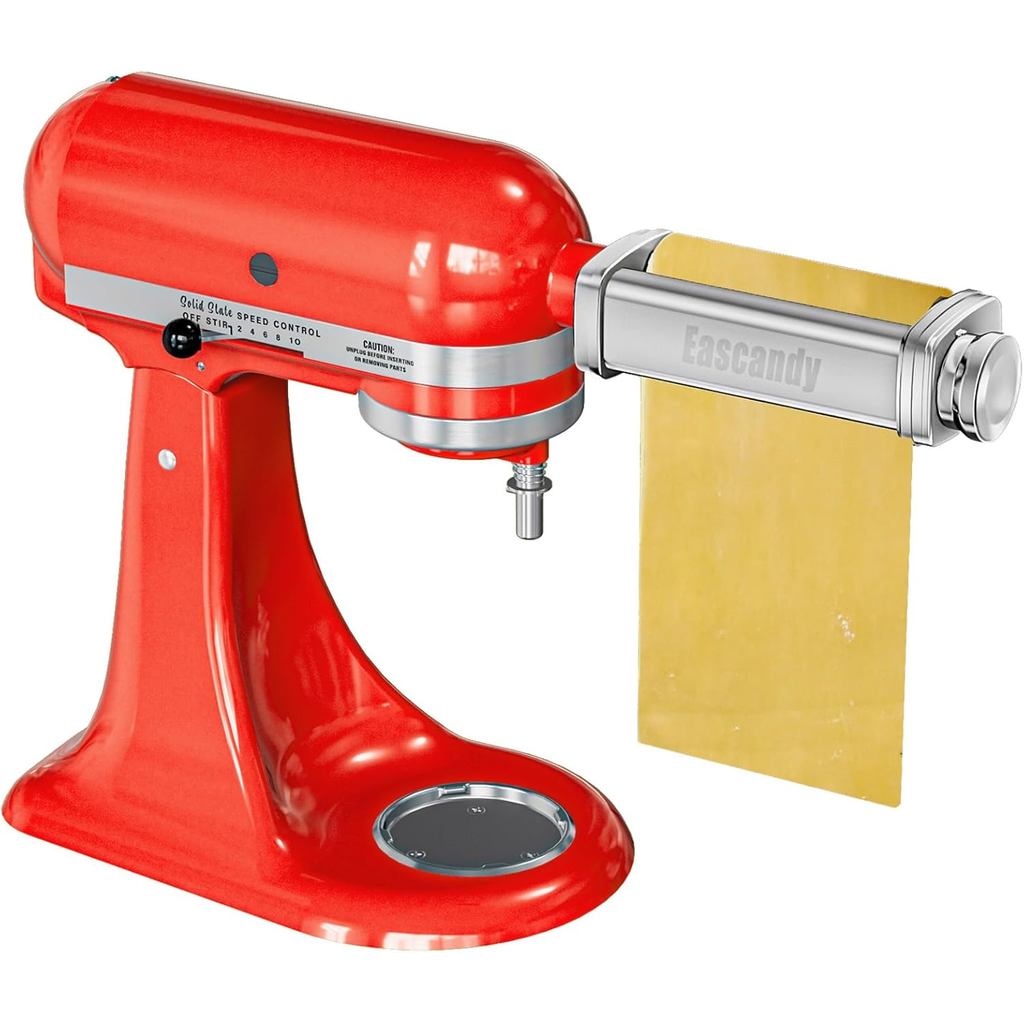 Pasta Maker Attachment For Kitchenaid Stand Mixer, Stainless Steel Pasta Roller Attachment For