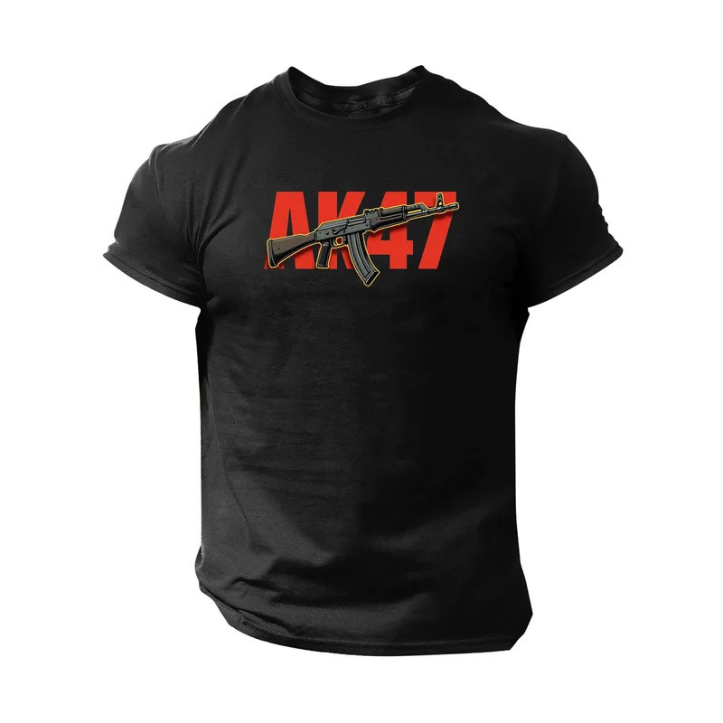AK47 T-Shirts Spring And Summer Men'S Short-Sleeved Printed Tops Summer T Shirts