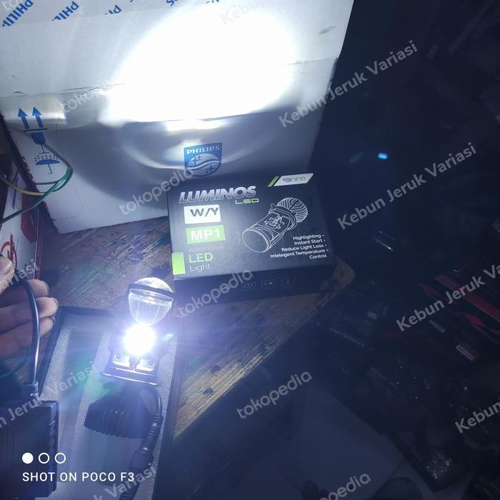 Paling Baik H4 Lampu Mp1 Luminos Nine Proyektor High Low Putih Kuning Terang Asli Terlaris