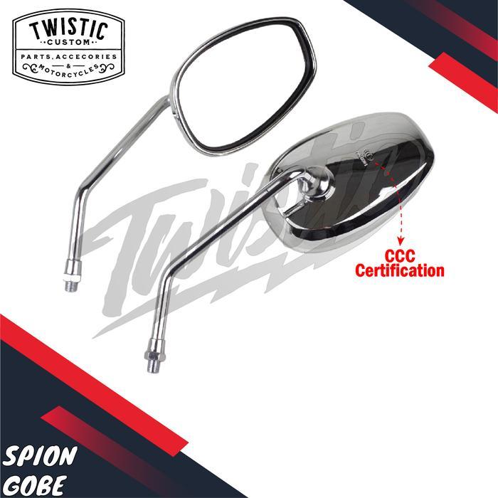 Spion Oval Gobe Motor Benelli Patagonian Eagle 250 Keeway Scr 250 Kawasaki Vulcan Honda Rebel 500