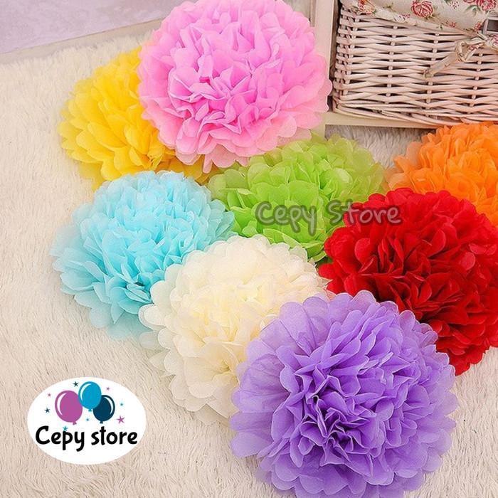 ___] Tissue Pompom / Pompom Kertas 25cm