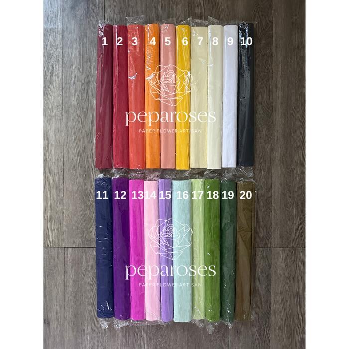 News Kertas Krep Impor Tebal Italy untuk Bunga (Import Crepe Paper Roll)