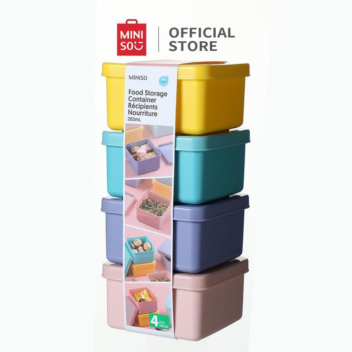 [SPECIAL CREATOR] MINISO Kotak Makan 4 Buah Tempet Penyimpanan Food Storage Container Tempat Permen