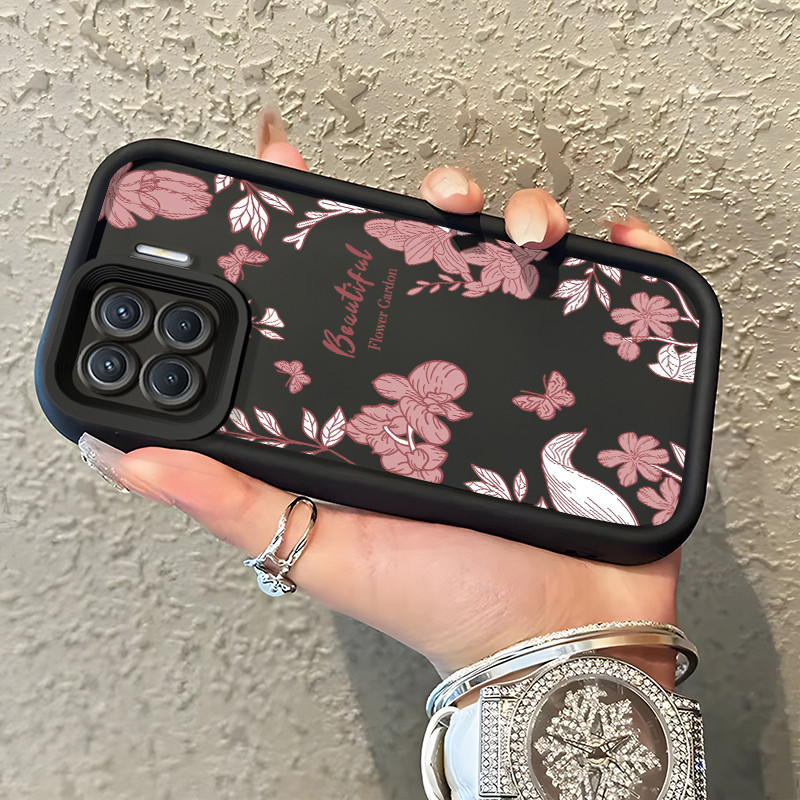 Casing Hp OPPO A93 F17 Pro OPPO Reno 4F Reno 4 Lite Case Casing Bunga pola Kasus HP Tangga Langit Me