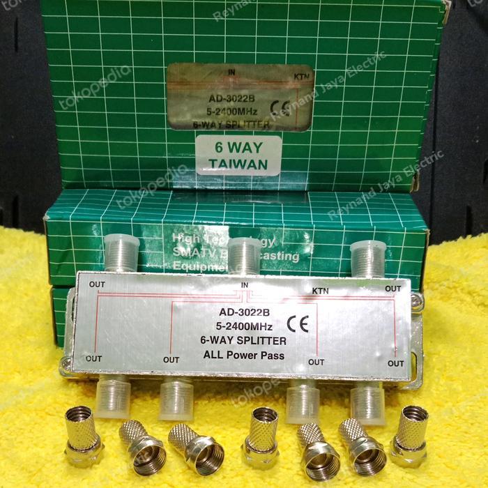 ID SPLITER ANTENA TV 6 WAY TAIWAN