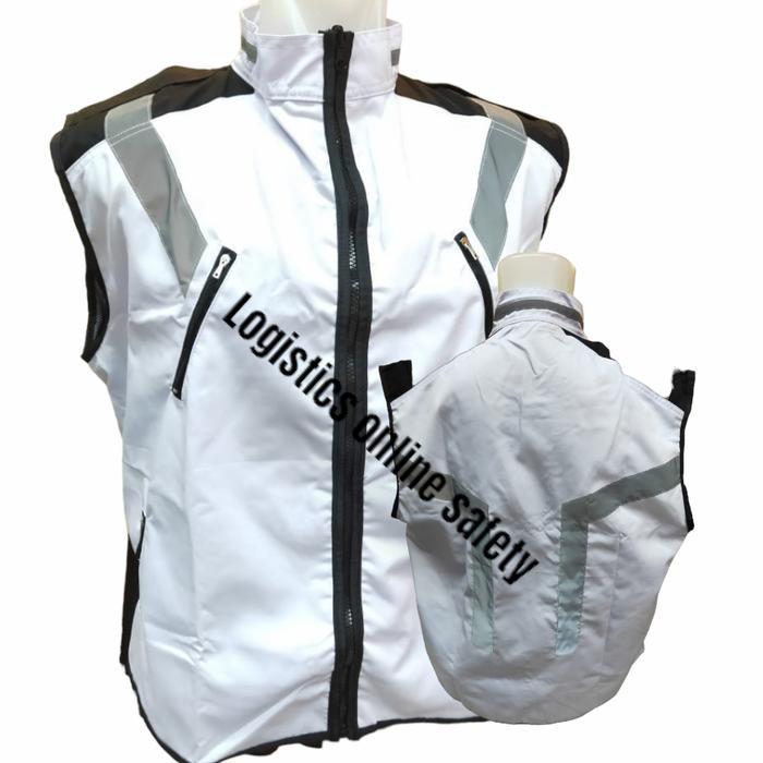 ASLI Rompi Safety Kombinasi Putih Hitam Terbaru READY STOCK