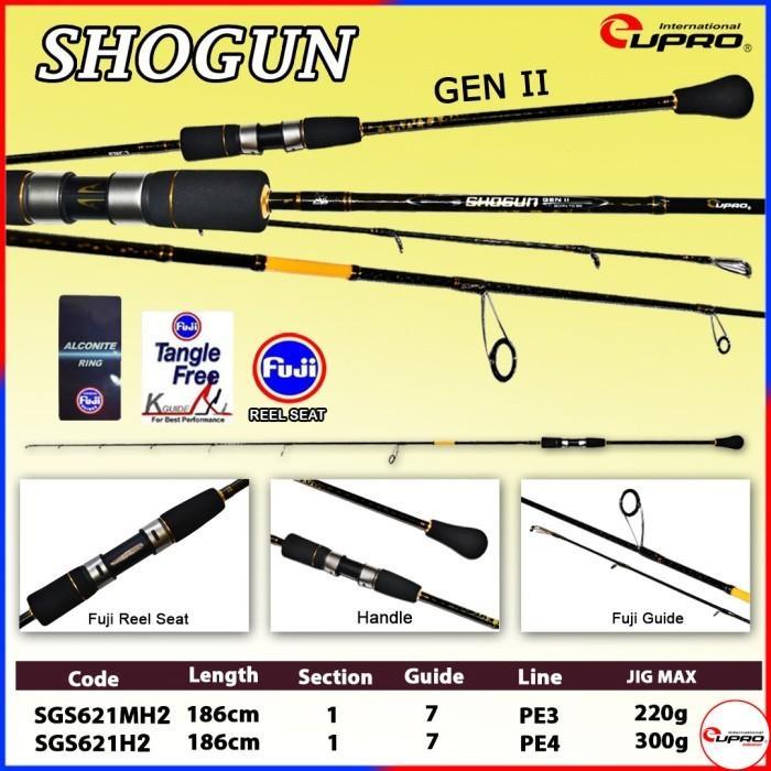JORAN PANCING EUPRO SHOGUN GEN II 621MH2 - 621H2 SPINNING - OVERHEAD SLOW JIGGING JIGGING FUJI JAPAN