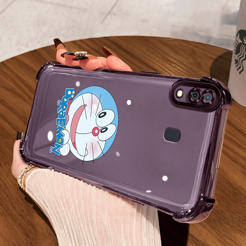Casing Hp untuk Samsung A30 A20 A21s M10s Case Animasi kartun lucu Kasing Armor Cesing Clear Airbag 