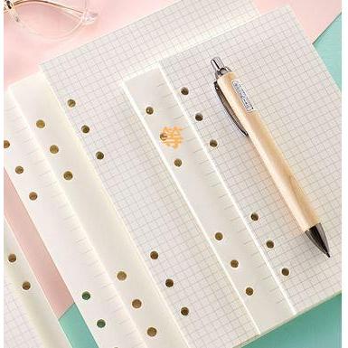 Isi Binder 6 Hole Ring / Dot Grid A5 A6 A7 / Refill Kertas Loose Leaf