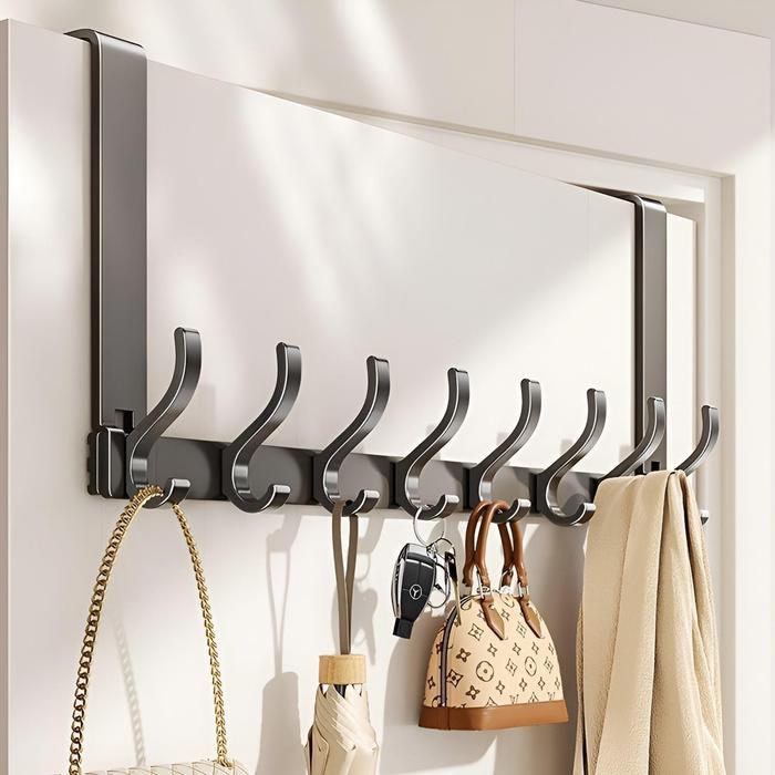 nnwk- Gantungan Baju Pintu Aluminium Pintu Belakang Tas Gantungan Dinding Kamar Tidur Kamar