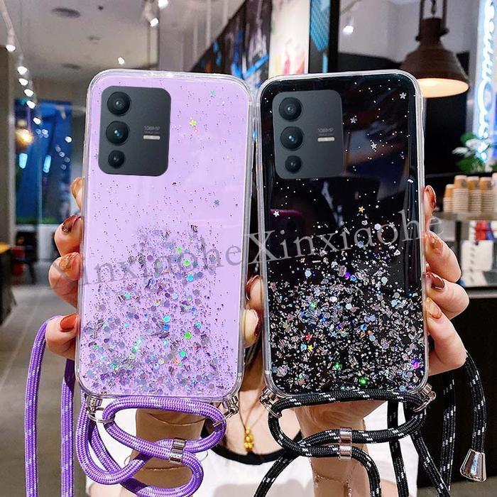 SALE Case Tali Nagita Vivo V23 5G Soft Case With Tali Lanyard Termurah