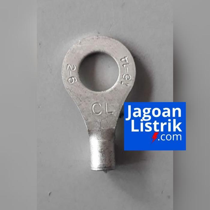 Skun R 2-6 Skun Kabel Bulat Ring Lubang 6mm R 2-6 Polos Tembaga