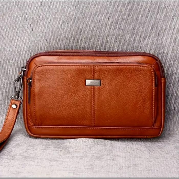 SALE Clutch handbag kulit pria tas tangan kulit asli branded