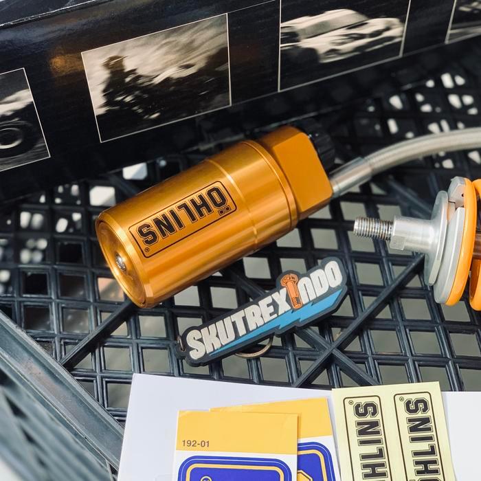 Shock Ohlins PI 701 Pisah + Adaptor Ohlins Riezto Black Vespa Iget