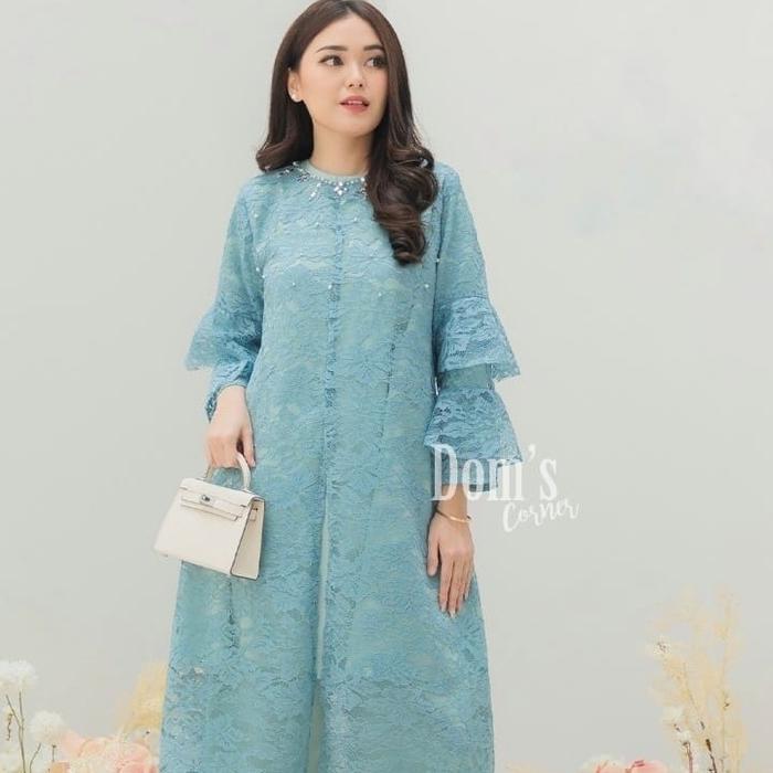Domscorner - Dear you set 3 in 1 - set brokat - atasan bawahan - baju lebaran - tunik set - celana
