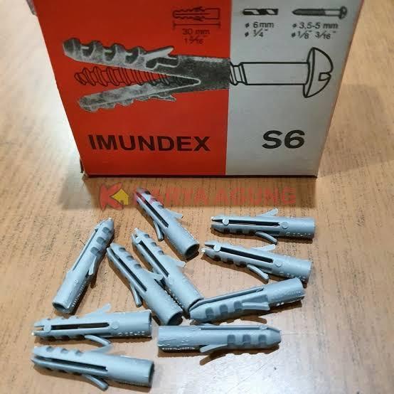 Fisher S6 / Fiser Viser Piser Pengencang sekrup 6mm 50pcs / sekrup tembok fastener s6 isi 50pcs