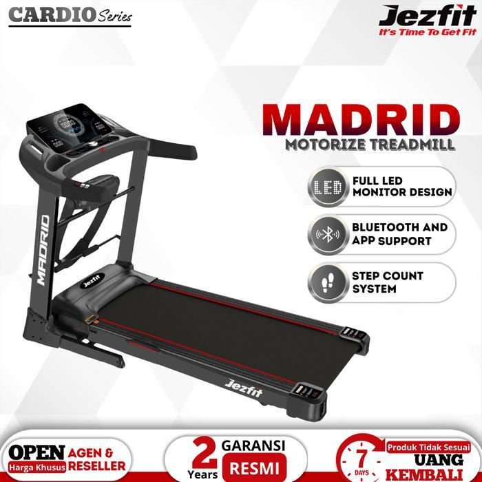 Jezfit Alat Fitness Treadmill Elektrik Alat olahraga lari Madrid