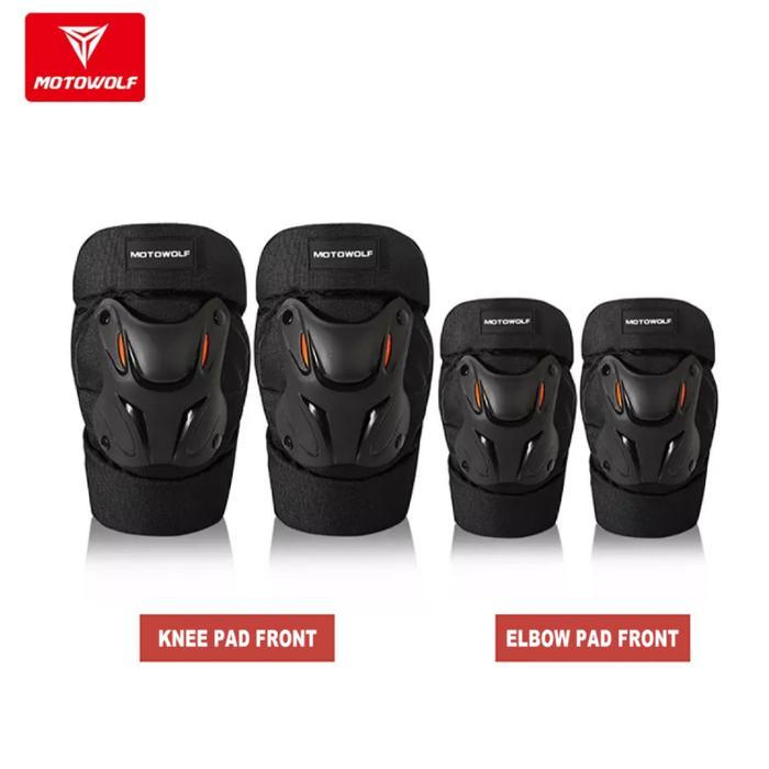 Motowolf Knee Pad Elbow Pad Motor Kneepad Futsal Deker Protector Tangan