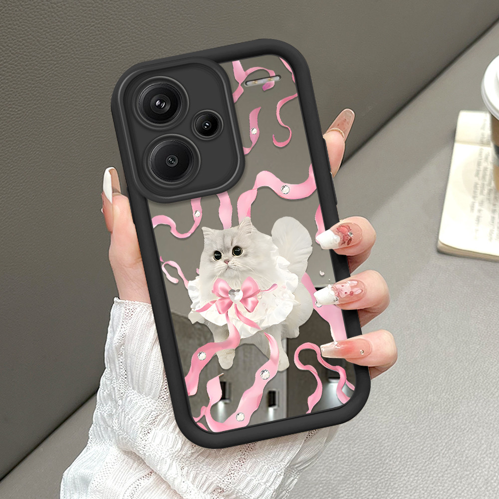 Casing Hp Untuk Xiaomi Redmi Note 13 Pro Plus 5G Cermin Softcase Case Phone Kesing Mode Kucing 8507 