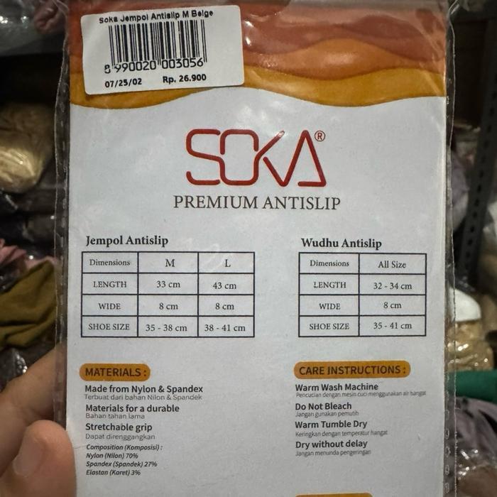 RELIGBANGET- Kaos Kaki Soka Jempol Antislip / Kaoskaki Soka Jempol Anti Slip / Soka Antislip