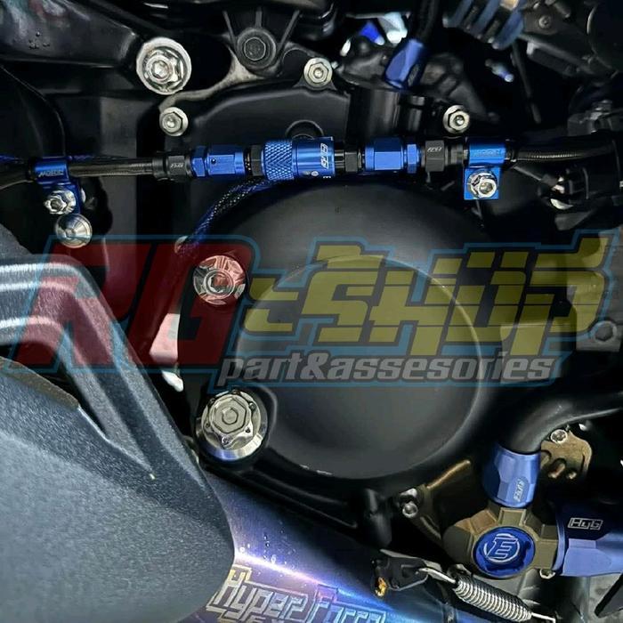 Klem Kleman Breket Clamp Selang Oli FPR Bensin AN8 NEX8 Almunium Aluminium Almu CNC Original HYB