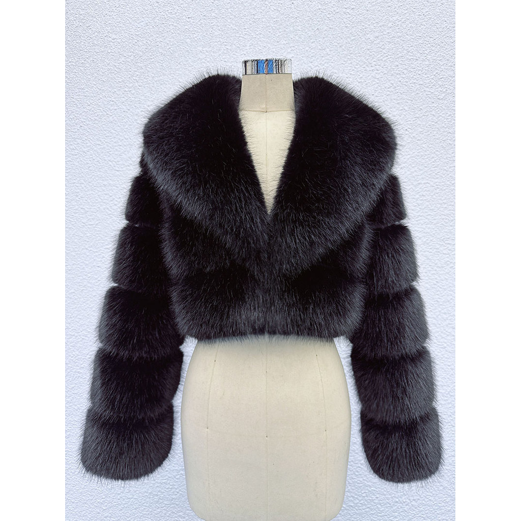 Zadorin Trend Fur Top New Cropped Fur Coat Woman Clothing Furry Fur Jacket Winter Coats For Woman