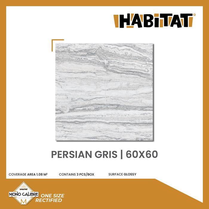 IDXXX- Habitat Persian Gris 60X60 Milan Keramik Motif Marble Modern Glossy