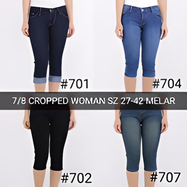 Sys Clothier Cropped Women 3/4 II Celana Jeans Pendek Wanita Ukuran Normal dan Jumbo II Highwaist -