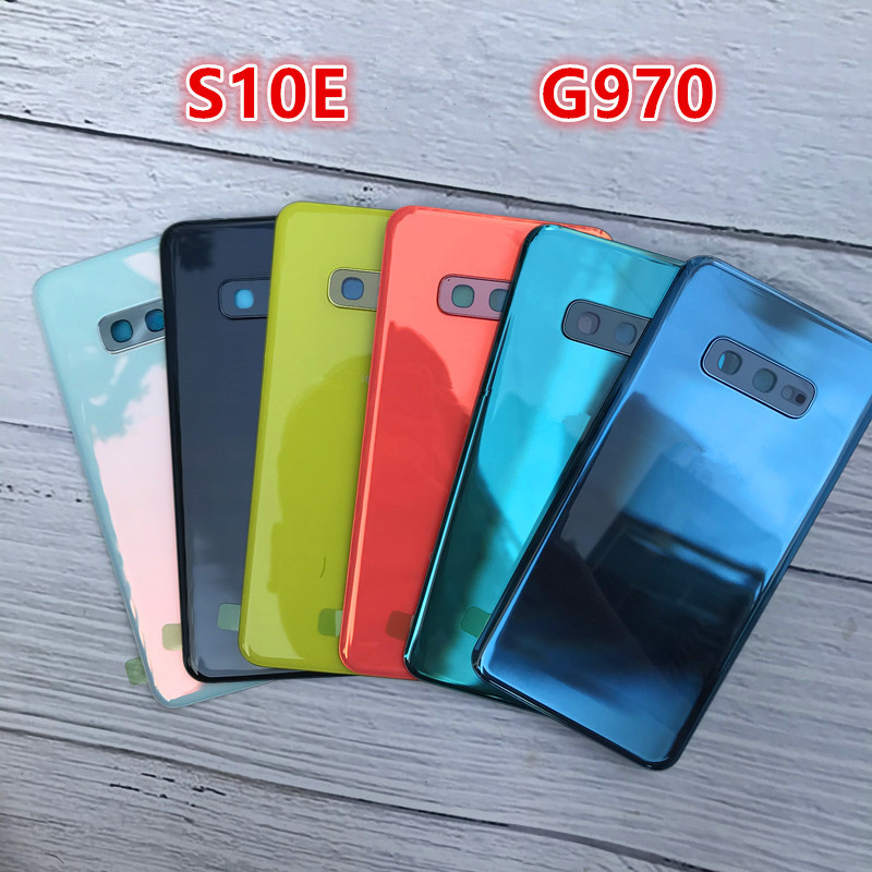 S10E Housing For Galaxy S10E G970 5.8" Battery Back Cover Repair Replace Door Rear Case + Ca Lens