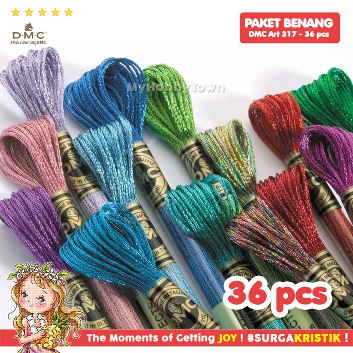 Paket 36 Pcs Benang Sulam Kristik DMC Art 317 - Light Effects Metallic