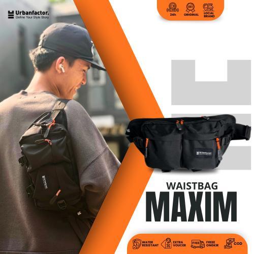 Waist Bag Maxim Tas Selempang Pria Unisex Sling Bag Water Resistant Casual Stylish
