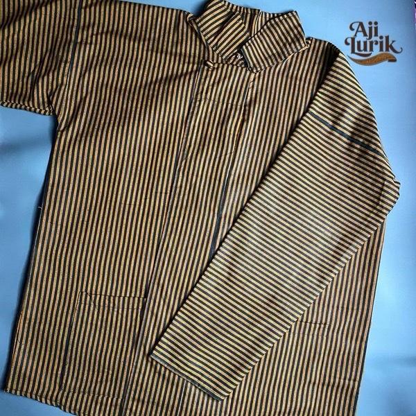 ASLI Terlaris Baju Surjan Lurik Pria Dewasa / Lurik Modern Pria Dewasa / Size S M L XL XXL XXXL L4 /