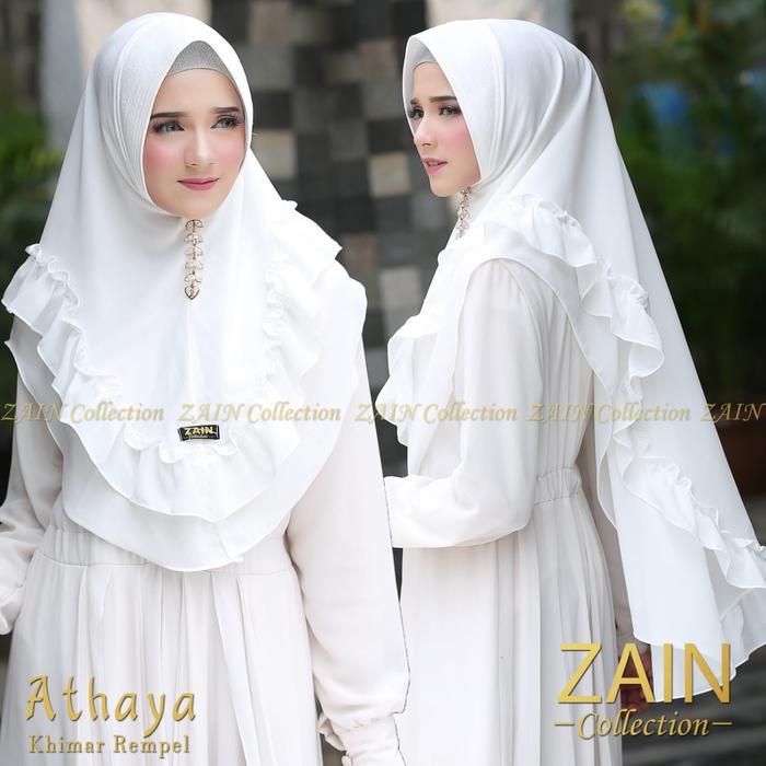 dowg- Hijab Syar'I Premium / Khimar Syari Rempel / Khimar Ceruti 2 Layer Ped Soft Anti