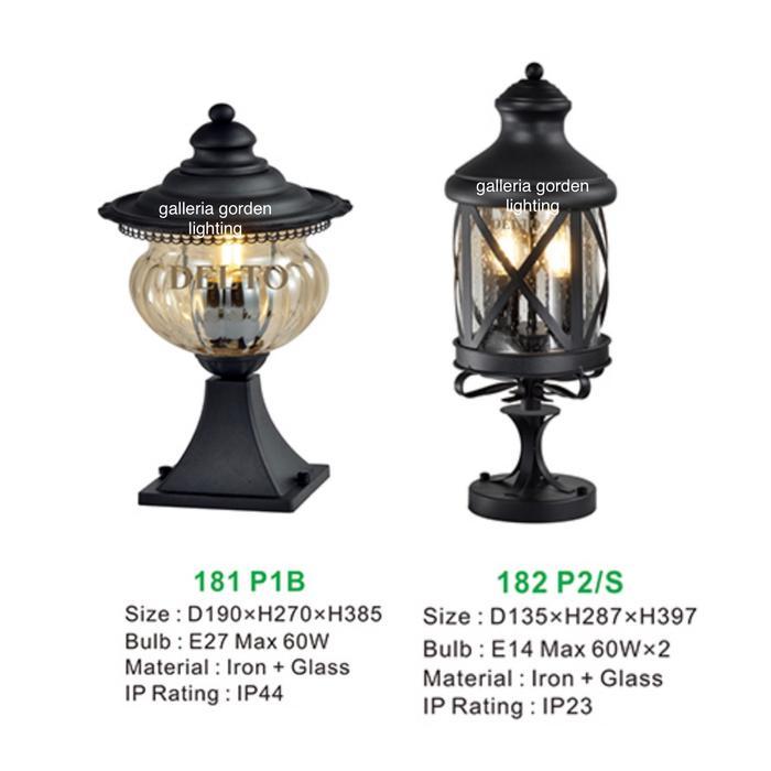 lampu taman pilar pagar tiang