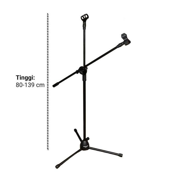 MURAH COD Stand Holder Tripod Accessories Mic Microphone Mikrofon Condenser Jepit Berdiri Standing