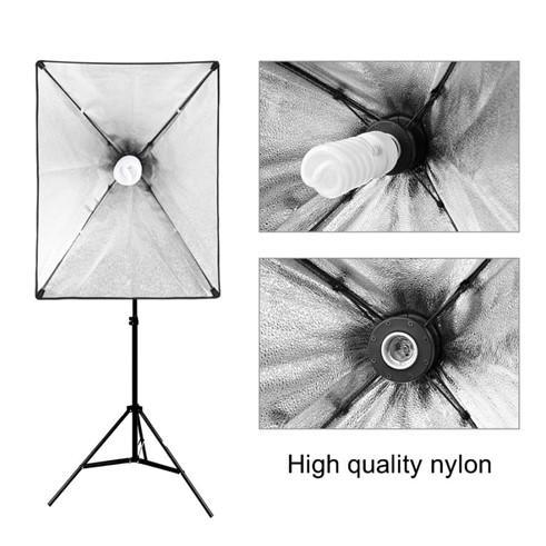 Paket Softbox Payung Diffuser Fotografi Lighting Tripod+Bohlam