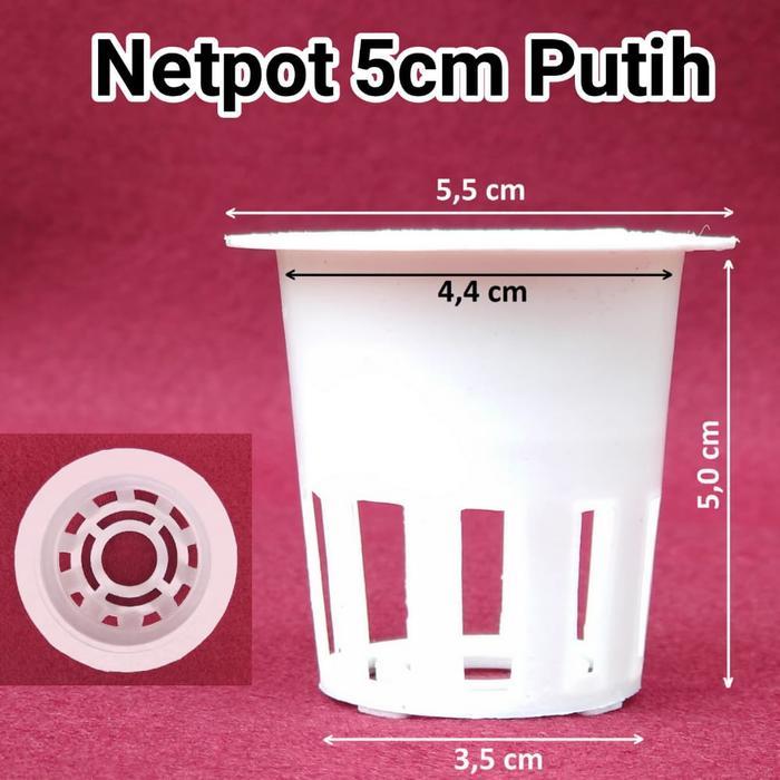 Grosir Netpot 5 Cm Putih 100 Pcs