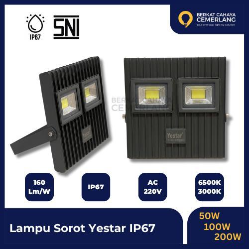 Lampu Sorot Yestar IP67 Anti Petir 50W 100W 200W High Lumen Tinggi