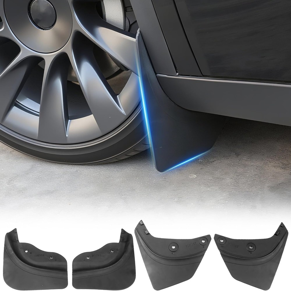 Tesmayx For Model Y Juniper Tesla Model 3 Highland 2025 2026 Mud Flaps Front Rear TPE Mudguard