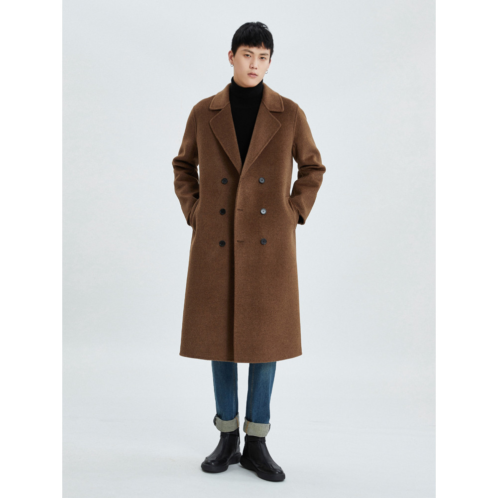 High-End Men'S Coat Pure Wool Winter Thickened Outerwear Coat