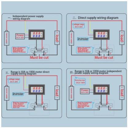 NEWTRIC- Digital Volt Meter Ampere Meter Dc 100V 10A