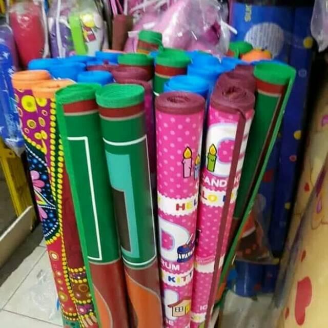 FMLY- Karpet Spon Plastik Tikar Plastik Gulung Spon Karpet Karakter Murah