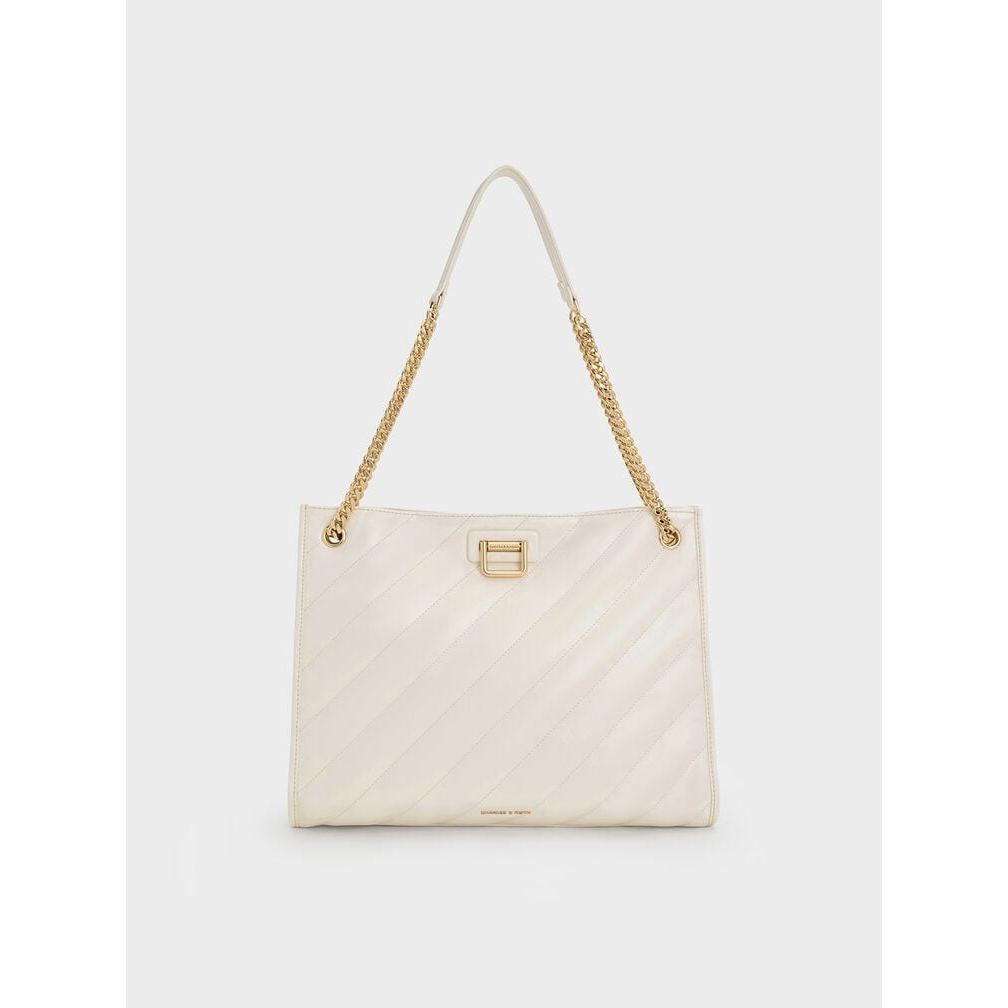 C&K ORIGINAL STORE 100% - Tote Bag Chain-Strap Neva Panelled