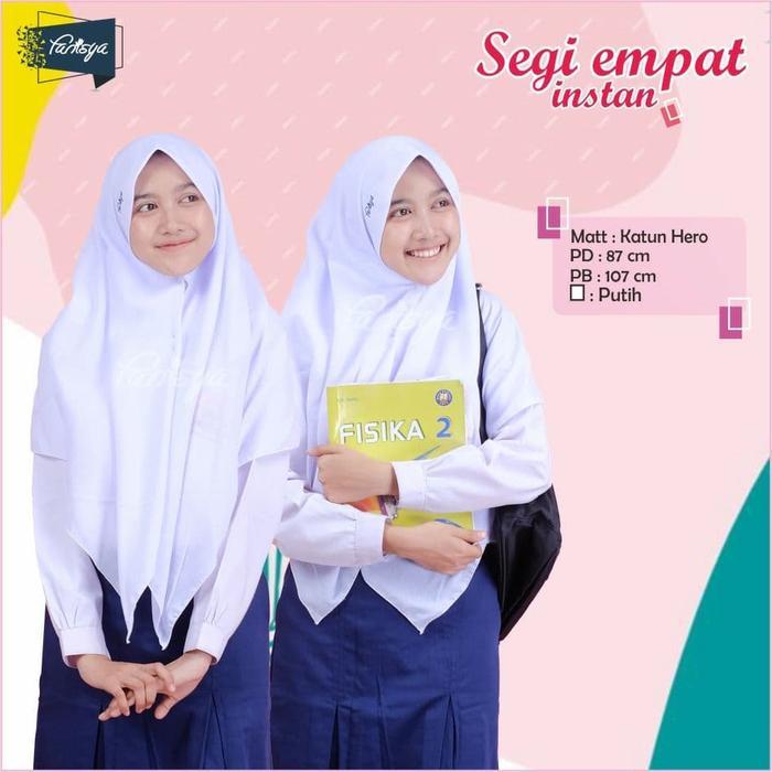 New- JILBAB SEKOLAH SEGI EMPAT INSTAN FANISYA SD SMP SMA MI PRAMUKA PERAWAT